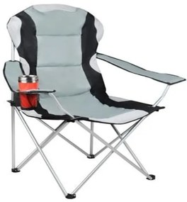 Malatec 2300 Záhradná a kempingová stolička čalúnená šedá