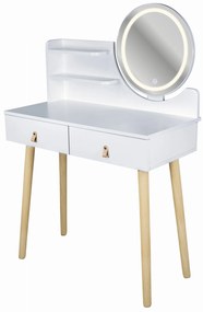 Dekorstudio Toaletný stolík s LED zrkadlom SCANDI
