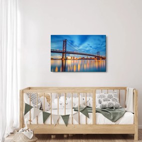 Obraz - Most Benjamina Franklina, Filadelfia (90x60 cm)