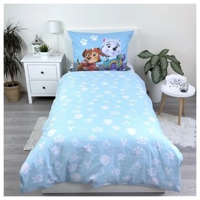 Modré bavlnené detské obliečky na jednolôžko 140x200 cm Paw Patrol – Jerry Fabrics