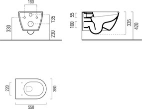 Sapho Sapho, PURA BIG závěsné WC s elektronickým bidetem USPA LUX, UB-6635RU-1