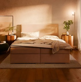 Manželská posteľ ZONZA Velvet 160×200 cm béžová
