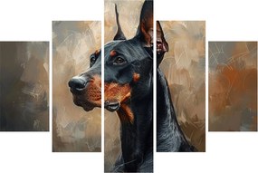 Obraz - Portrét Dobermana (150x105 cm)