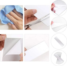 Dekoratívne akrylové zrkadlo OBLONG 20 cm - sada 10 ks