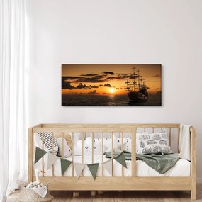 Obraz - Pirátska loď (120x50 cm)