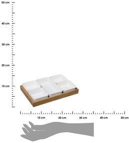 Keramická servírovacia miska Serv 28x19 cm sada 5ks