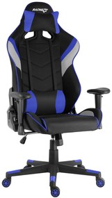 Herná stolička Racing PRO ZK-021 TEX — látka, čierna / modrá