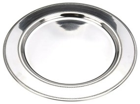 Dekoračný kovový podnos Chrome (fi) 33 cm