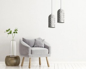 Toolight Toolight, závesná betónová lampa 1xE27 APP996-1CP, biela terrazzo, OSW-07553