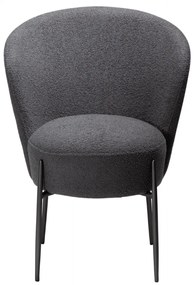 ORBIT ČALÚNENÁ STOLIČKA stone bouclé/antique pewter