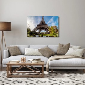 Obraz - Eiffelova farebná veža (90x60 cm)