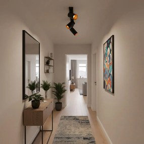 Toolight Toolight, stropné reflektorové svietidlo 4xGU10 60W APP940-4C, čierna, OSW-03858