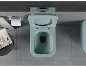Mexen Teo, závesné WC Rimless s WC doskou slim, duroplast, zelená matná, 30854048