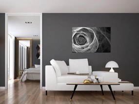 Obraz - Abstraktné ruže čiernobiela (90x60 cm)