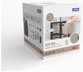 Čierno-béžový plastový pojazdný regál 30x77 cm Brisen - Rotho