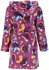 Detský / dievčenský coral fleece župan s kapucňou Tlapková patrola - Paw Patrol, EU 98 Fialová