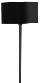 Stojacia lampa Napoli, 1x čierne textilné tienidlo, b