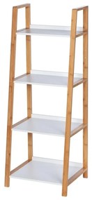 Bambusový kúpeľňový regál so 4 policami Wenko Finja