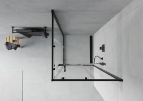 Mexen Rio štvorcová sprchová kabína 90 x 90 cm, transparentná, čierna - 860-090-090-70-00