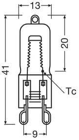 SADA 10x Žiaroviek do rúry HALOPIN G9/40W/230V 2700K - Osram