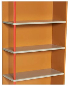 Oranžová nástenná knižnica z jaseňového dreva 60x109 cm Apollo – Hübsch