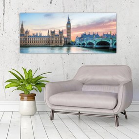 Obraz - Londýn v pastelových farbách (120x50 cm)
