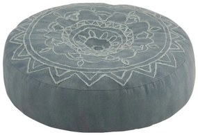 Modrý guľatý ottoman / puff Edge - Ø 60 * 20cm