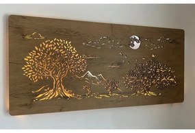 Li-Go 5478/DUB2 - LED stmievateľná nástenná dekorácia LED/24W/230V 130x60 cm dub