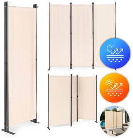 MultiGarden Skladací 3-panelový paraván, zástena 167x164 cm - béžový MultiGarden