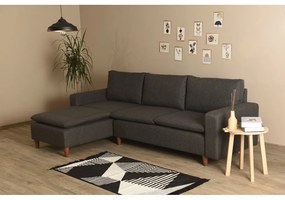 Sivá rohová pohovka (ľavý roh) Lungo – Balcab Home