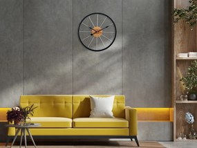 Nástěnné hodiny Bicycle 42 cm černé/hnědé