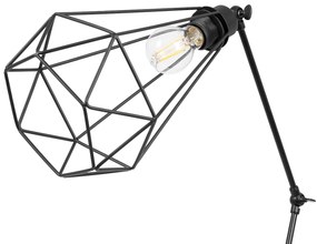 Toolight - Podlahová lampa Reno 1xE27 60W 300216 Diament, čierna, OSW-06963
