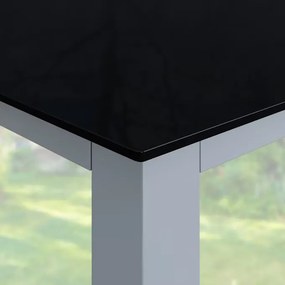 InternetovaZahrada Záhradný stôl Bern 190x90x75 cm - strieborný