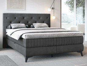 Posteľ Lusaka 180x200 cm, stredne šedá látka