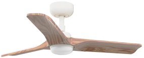 FARO 33805WT-1TW - LED stmievateľný ventilátor HEYWOOD S 10W/230V drevo/biela pr
