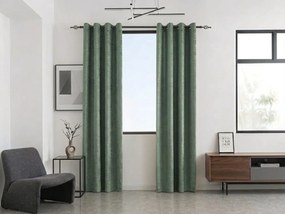 Zatemňovací záves LOOM VELVET 140x250 cm, zelený Zavesenie: Riasiaca páska