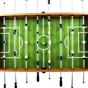 vidaXL Stolný futbal oceľ 60 kg 140x74,5x87,5 cm bledohnedý a čierny-