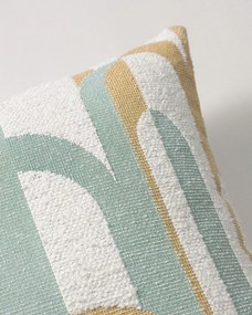 Karin - jednoduchá obliečka, 60x40cm farba produktu zelená látka zapletaná, vzorované