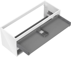 Mexen Box-A, závesná skrinka 120 cm, 2 zásuvky, biela lesklá, 91AX0-1200-470-2-00