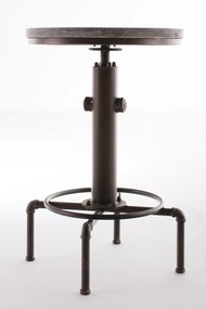 Kovový barový stôl Lumo v industriálnom štýle - v79-100 x Ø50 cm - Bronzová