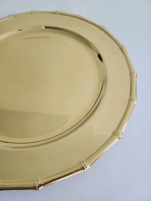 Zlatý lesklý klubový tanier Klasik 32cm