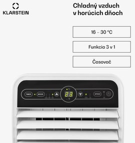 Klarstein Metrobreeze 9 New York City, mobilná klimatizácia, 9 000 BTU/2,6 kW, časovač, biela