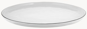 Ručne vyrobený plytký tanier z porcelánu Salt, 4 ks