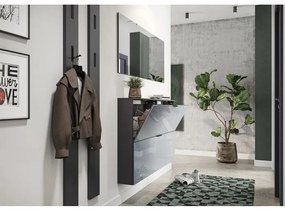 Sivý výklopný/závesný botník Valega - Germania