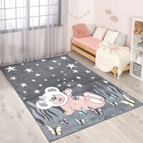 Dekorstudio ANIME sivý detský koberec - medvedík 916 Rozmer koberca: 120x160cm