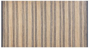 Jutový koberec 80 x 150 cm béžová/sivá BUDHO Beliani