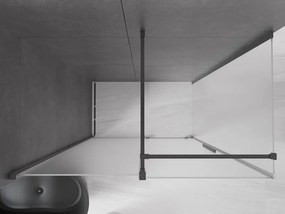 Mexen Velar, sprchový kút s posuvnými dverami 160 x 90 cm, 8mm sklo námraza, brúsený grafit, 871-160-090-31-95