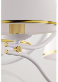 Jupiter 2084 - Závesný luster SAMBA na reťazi 5xE27/15W/230V biela/zlatá