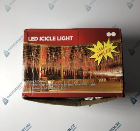 Vonkajší LED vianočný záves 25M+ 500LED - warm white