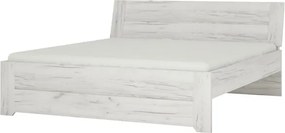 Sconto Posteľ ANGEL 91 dub craft biely, 140x200 cm